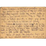 1944 Léderer András zsidó KMSZ (közérdekű munkaszolgálatos) tábori posta 705/1. levele Judaika ...