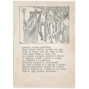 1933 Istennek minden állatfaja... Csak te vagy kivétel: szocialista! Antiszemita szovjet-ellenes propaganda lap...