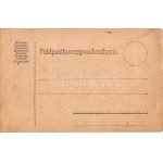 Kézzel rajzolt Tábori Postai Levelezőlap, katona / hand-drawn field postcard, soldier (EK)
