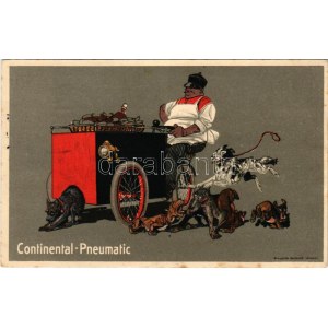 1914 Continental Pneumatic. Caoutchouc- und Gutta-Percha Co. Hannover / Német abroncs és gumi gyártó reklám ...