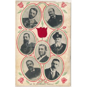 Az új (második) Wekerle-kormány tagjai: Wekerle Sándor, Ifj. Andrássy Gyula, Polónyi Géza, Kossuth Ferenc...