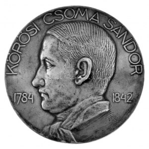 Berán Lajos (1882-1943) 1909. Kőrösi Csoma Sándor 1784-1842 kétoldalas, jelzett Ag emlékérem...