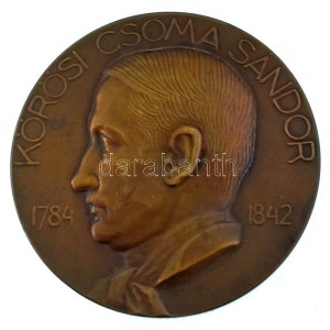 Berán Lajos (1882-1943) 1909. Kőrösi Csoma Sándor 1784-1842 kétoldalas bronz emlékérem...
