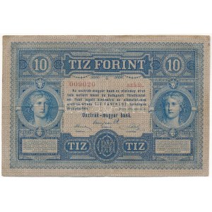1880. 10Ft / 10G Osztrák-Magyar Bank 2606 009020 T:F szép papír, kis kopás / Austro-Hungarian Monarchy 1880...