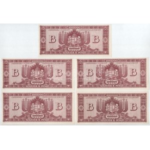 1946. 100.000BP (9db) T:AU egyiken nyomdai papírránc / Hungary 1946. 100.000 B.-Pengő (Billion Pengő) (9pcs) C...