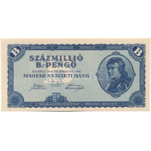1946. 100.000.000BP T:AU / Hungary 1946. 100.000.000 B-Pengő C:AU Adamo P39, Krause P#136