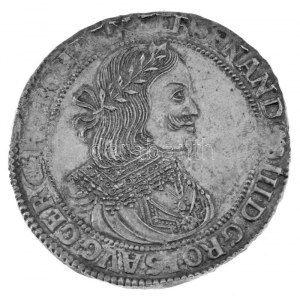 1651K-B Tallér Ag III. Ferdinánd Körmöcbánya (28,73g) T:XF enyhén hajlott lemez / Hungary 1651K-B Thaler Ag ...