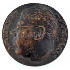 Ispánki József (1906-1992) 1936. Ambrózy Kálmán kétoldalas, öntött bronz emlékérem (53mm) T:XF / Hungary 1936. ...