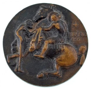 Ispánki József (1906-1992) 1936. Ambrózy Kálmán kétoldalas, öntött bronz emlékérem (53mm) T:XF / Hungary 1936. ...