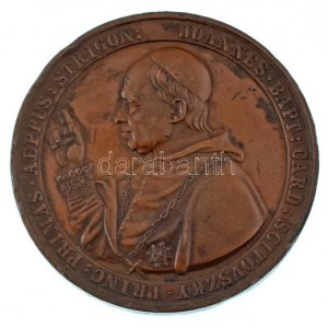 Carl Radnitzky (1818-1901) 1859. Scitovszky János esztergomi bíboros bronz emlékérem. ...