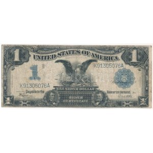 Amerikai Egyesült Államok 1922-1927. (1899) 1$ Harley V. Speelman - Frank White kék pecsét Silver Cetificate T:F...