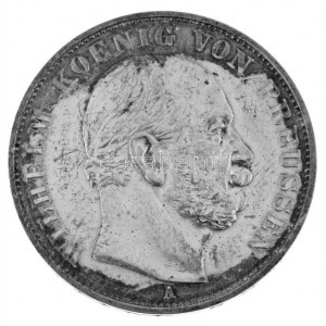 Német Államok / Poroszország 1871A Tallér Ag I. Vilmos / Győzelmi tallér (18,56g) T:XF patina / German States ...