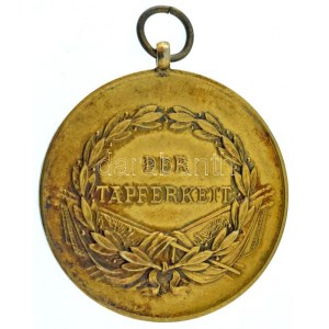1914. Ferenc József Arany Vitézségi Érem aranyozott bronz kitüntetés, viseleti példány(?) mellszalag nélkül T:XF ph....