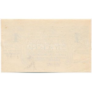 Budapest 1919. 1K Ganz-féle Villamossági Gyár T:XF ragasztónyom / Hungary / Budapest 1919. 1 Korona ...