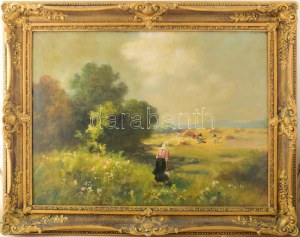 Neogrády Antal (1861-1942): Ebédidő. Olaj, vászon, jelezve balra lent...
