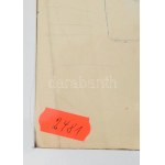 Schönberger Armand (1885-1974), kétoldalas mű: Vera alszik / Álló aktok. Vegyes technika, papír, jelzés nélkül...