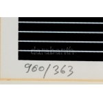 Konok Tamás (1930-2020): Geometrikus kompozíció, 1997. Szitanyomat, papír, jelzett. Számozott: 900/363...