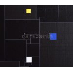 Ottó László (1966-): Squares in square/ with 3, Fibonacci sequence, 2017. Akril, vászon, jelzett a hátoldalán...