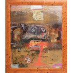 Horkay István (1945): Hommage a Toulouse-Lautrec. Vegyes technika, kollázs, farost, jelezve jobbra középen lent...