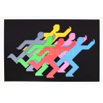 Victor Vasarely (1908-1997): Nyolc sport témájú kompozíciója, 1988. Szitanyomat, papír, egyenként jelzett, számozott ...