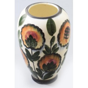 Lonkay Antal (1904-1955) vagy Gorka Géza (1895-1971):, Keramos Rt. Nógrádverőce: Art deco váza. cca 1926, mázas kerámia...