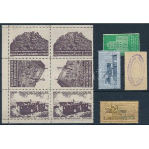 1928-1933 10 db Turista Egyesült levélzáró, ebből egy db hatostömb