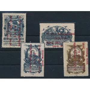 1923 II. Országos Bélyeggyűjtők hete 4 klf levélzáró / labels
