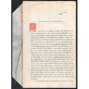 1912 Leléd (ma Leľa, Szlovákia), adásvételi szerződés az Esztergomi Érsekség, illetve 58 lelédi lakos között...