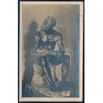 1929 Patkó Károly (1895-1941) festő autográf sorai és aláírása egy Rómából küldött képeslapon, érdekes tartalommal: (....