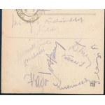 1933 Az UTE vízilabdacsapat által aláírt képeslap Franciaországból, az akkor magyar válogatott tagjaival: Halassy, Vágó...