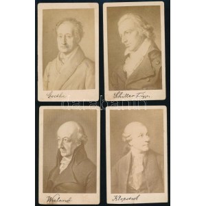cca 1860-1880 Johann Wolfgang von Goethe (1749-1832), Friedrich Schiller (1759-1805) Christoph Martin Wieland (1733...