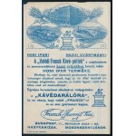cca 1920 K. Sávely Dezső (1868-1938): Mi az örök házibéke Franck és kávé szövetsége. Franck kávépótlék reklám, Bp....