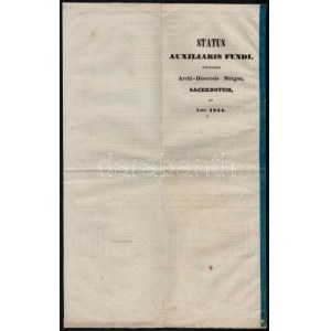 1844 Status auxiliaris fundi deficientium Archidiocesis Strigoniensis sacerdotum pro anno 1844...