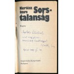 Kertész Imre: Sorstalanság. Zsebkönyvtár. A szerző, Kertész Imre (1929-2016) Nobel- és Kossuth...
