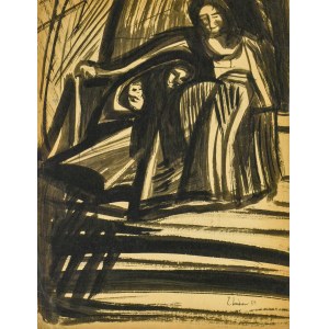 Zdzisław LACHUR (1920 - 2007), Matka z dziećmi, 1951