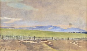 Julian FAŁAT (1853-1929), Pejzaż beskidzki - Pierściec, 1919