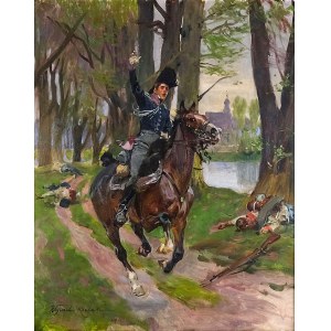Wojciech KOSSAK (1856-1942), Bitwa pod Raszynem, 1916