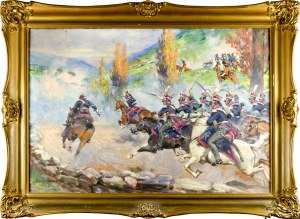 Jerzy KOSSAK (1886-1955), Szarża szwoleżerów w Somosierze, 1940