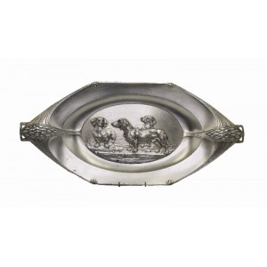 Platter with dachshunds
