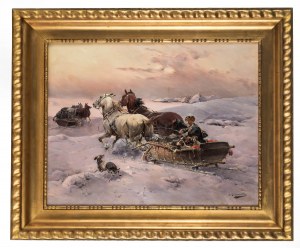 Jan Konarski (1850-1918), Przez zaspy śnieżne