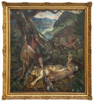 Fryderyk Pautsch (1887 Delatyn - 1950 Kraków), Po polowaniu - Martwa natura myśliwska, 1932 r.