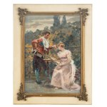 Zdzislaw Jasinski (1863 Warsaw - 1932 there), Flirt, circa 1920.