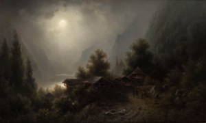Albert Rieger (1834 Triest-1905 Wiedeń), Nokturn alpejski