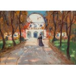 Bronisława Rychter-Janowska (1868 Kraków - 1953 tamże), Spacerująca w parku