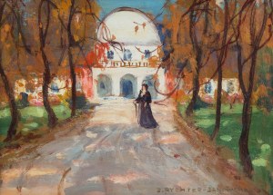 Bronisława Rychter-Janowska (1868 Kraków - 1953 tamże), Spacerująca w parku