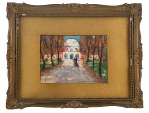 Bronisława Rychter-Janowska (1868 Kraków - 1953 tamże), Spacerująca w parku