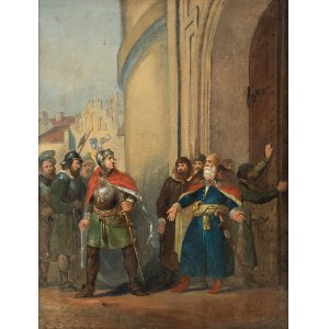 Ignacy Gierdziejewski (1826 Warszawa - 1860 tamże), Scena historyczna, 1856 r.