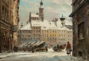 Władysław Chmieliński (1911 Warszawa - 1979 tamże), Widok na rynek warszawski