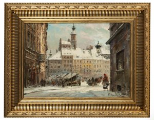 Władysław Chmieliński (1911 Warszawa - 1979 tamże), Widok na rynek warszawski