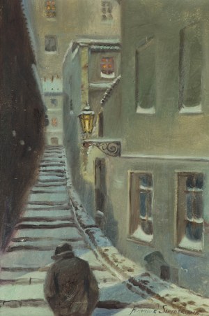 Franciszek Sunderland (1 poł. XX w.), Kamienne schodki w Warszawie